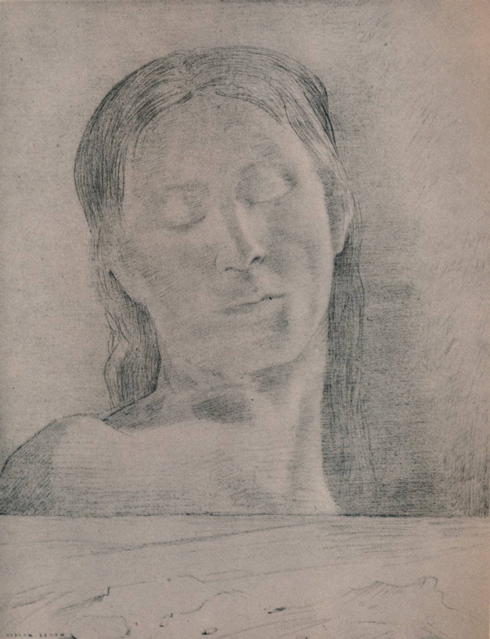 बंद आंखें, c.1890, 1946 द्वारा ओडिलोन रेडन