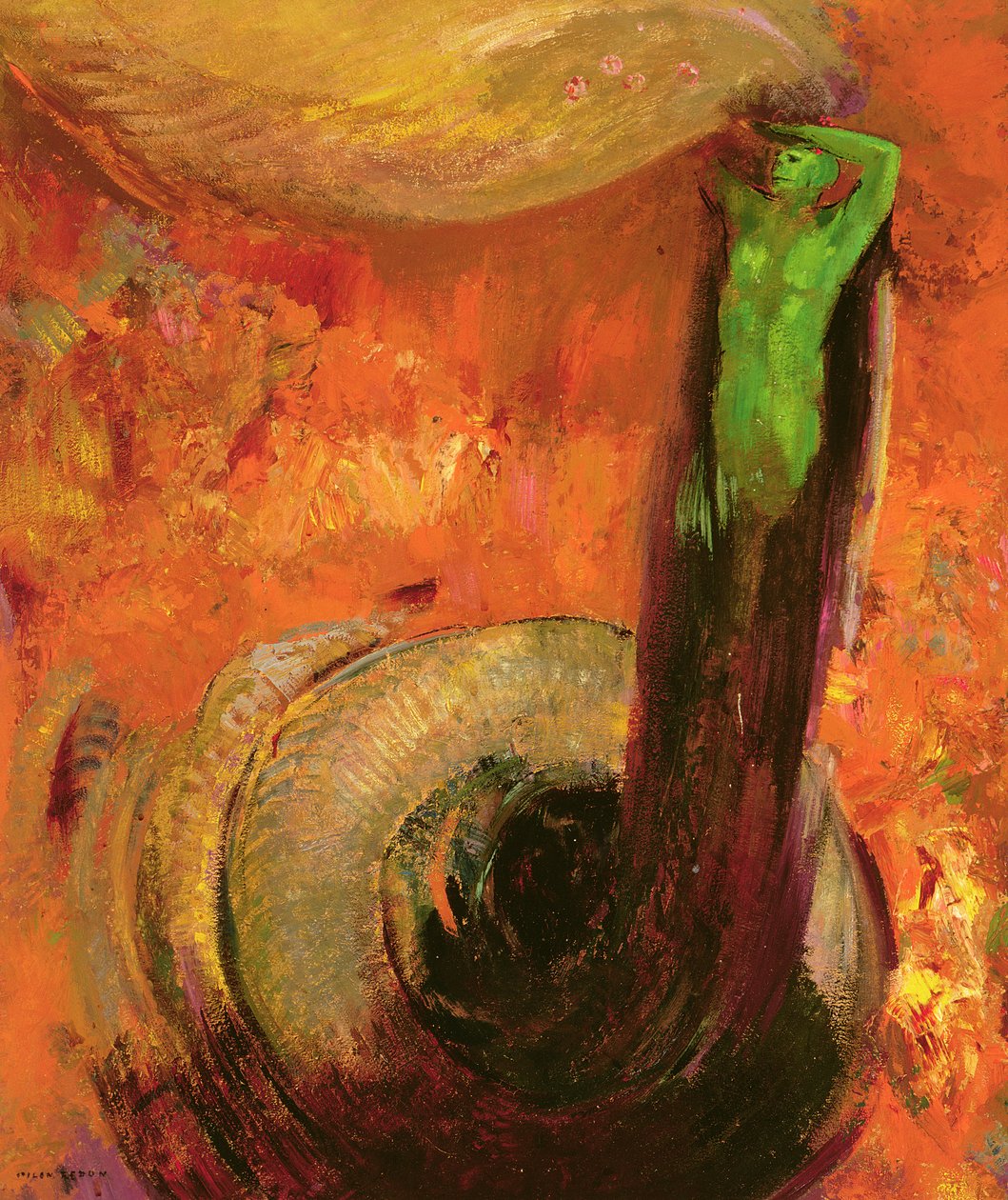 ग्रीन डेथ, c.1905 द्वारा ओडिलोन रेडन