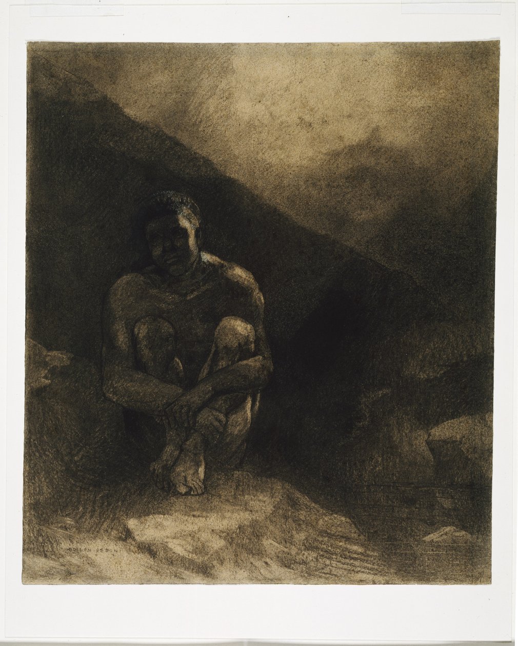 आदिम मनुष्य, 1872 द्वारा ओडिलोन रेडन