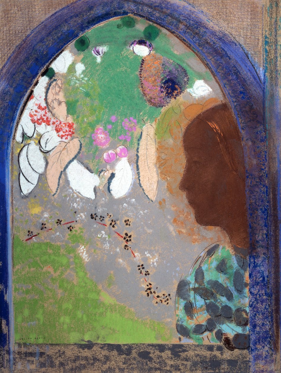 महिला खिड़की पर, 1903-1908। द्वारा ओडिलोन रेडन