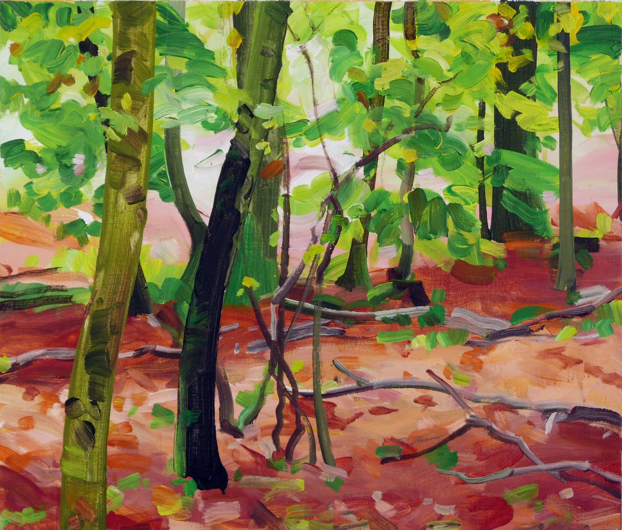 Forêt 17, 2017 (कैनवास पर एक्रिलिक) द्वारा ओलिवियर मोरेल