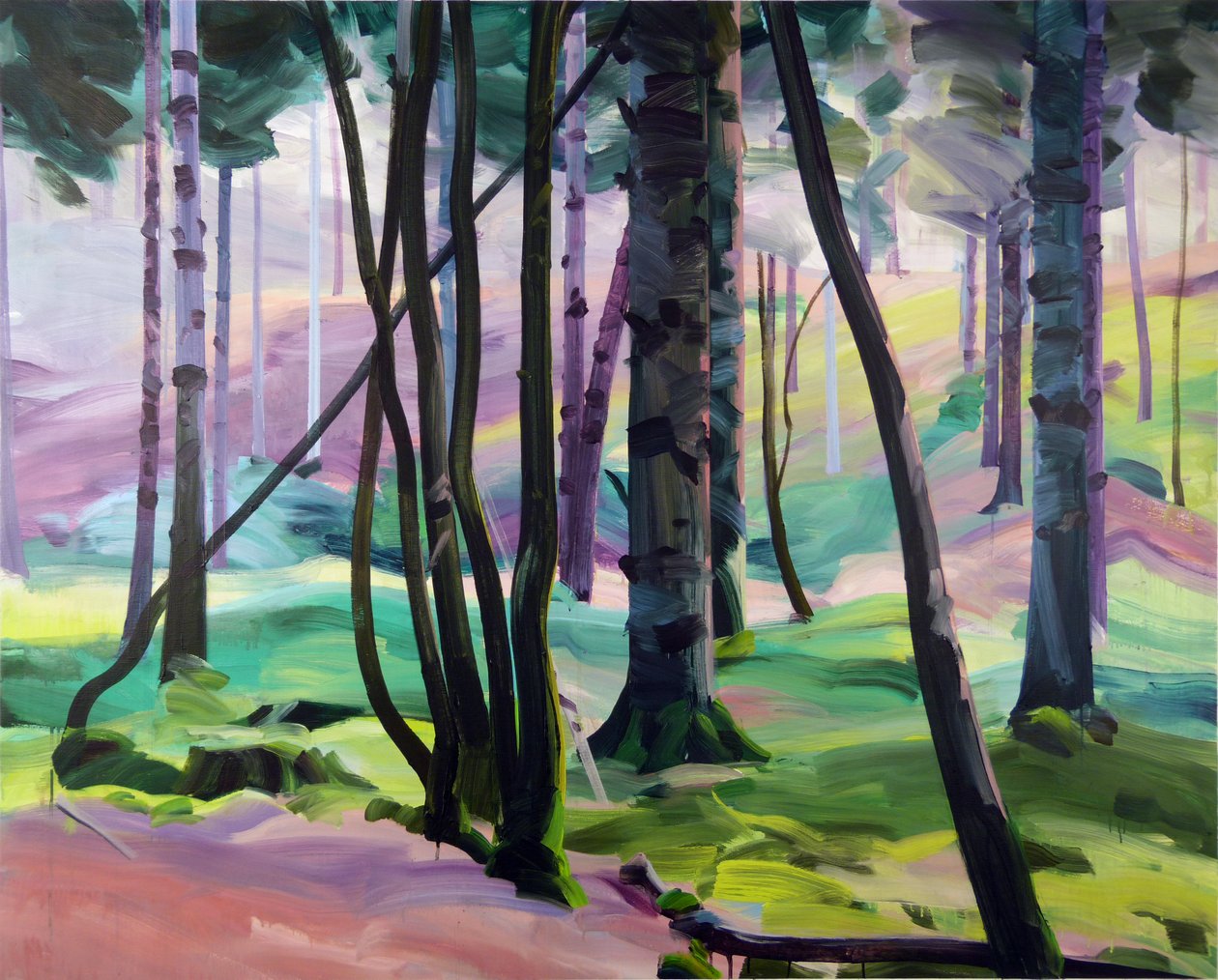 Forêt 28, 2017 (कैनवास पर एक्रिलिक) द्वारा ओलिवियर मोरेल