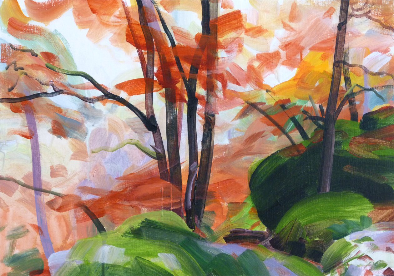 Forêt 34, 2018 (कैनवास पर एक्रिलिक) द्वारा ओलिवियर मोरेल