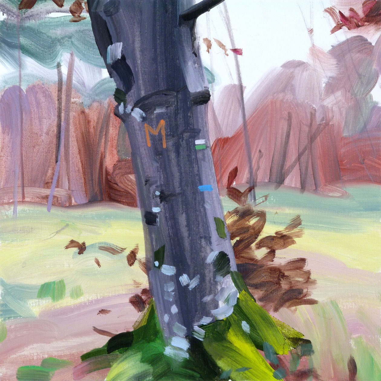 Forêt 38, 2018 (कैनवास पर एक्रिलिक) द्वारा ओलिवियर मोरेल