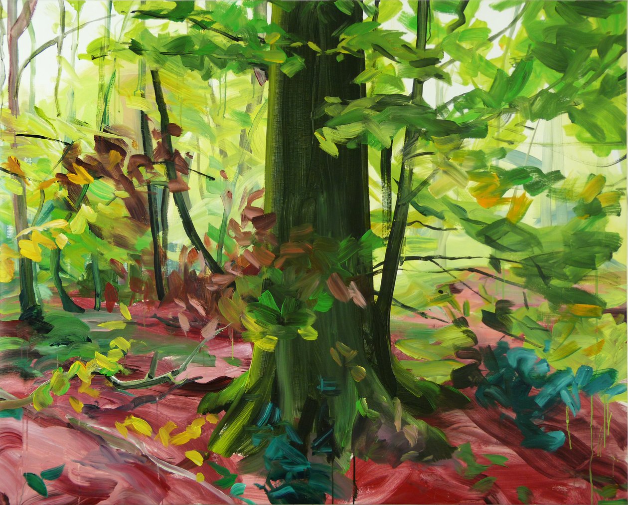 Forêt 3, 2014 (कैनवास पर एक्रिलिक) द्वारा ओलिवियर मोरेल