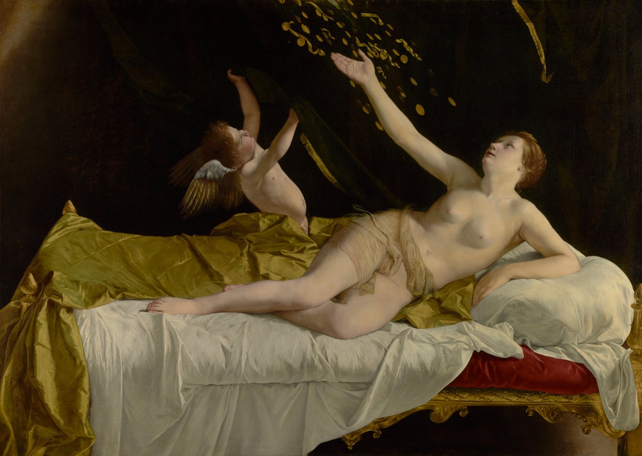 Danaë और सोने की बौछार, द्वारा ओराज़ियो जेंटाइल्सची