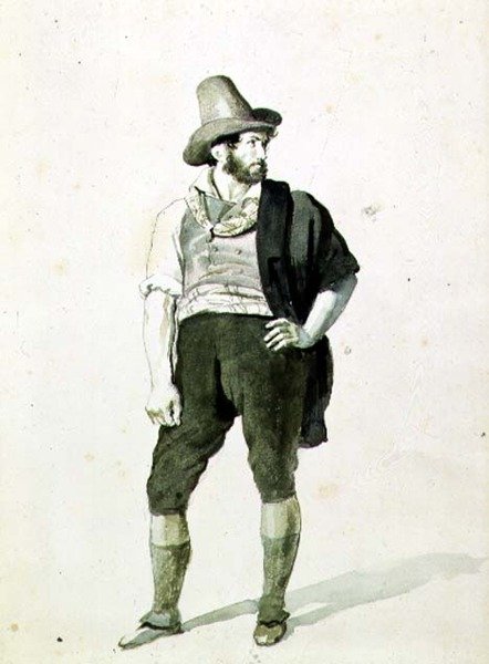 द यंग इटालियन, c.1834 (वाटरकलर) द्वारा ओरेस्ट एडमोविच किप्रेंस्की