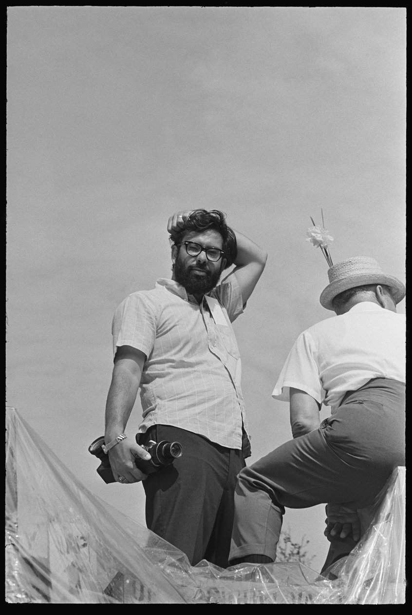 फ्रांसिस फोर्ड कोपोला "फिनियन्स रेनबो," 1968 के सेट पर (b/w फोटो) द्वारा ऑरलैंडो सुएरो