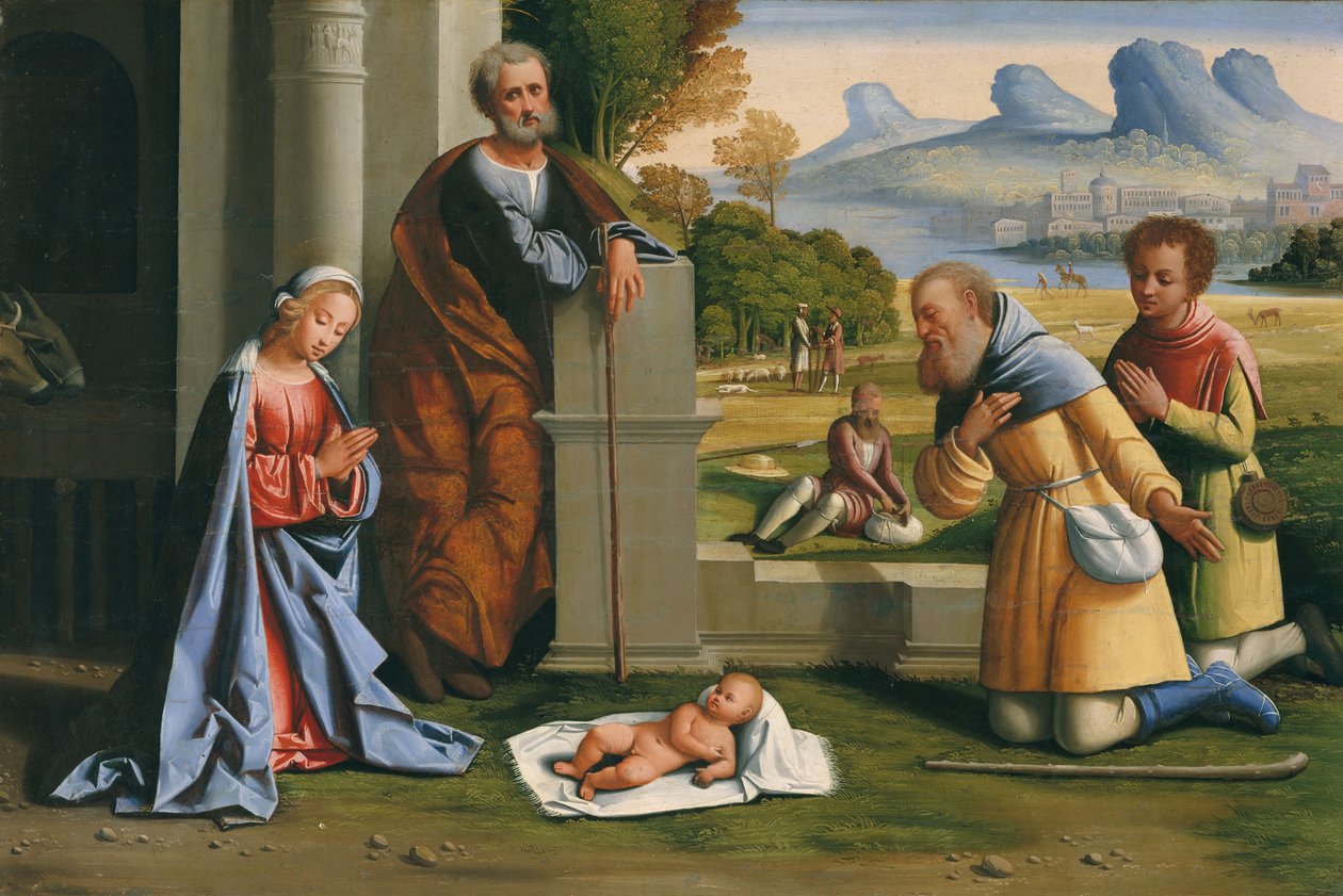 चरवाहों की आराधना, c.1530 द्वारा Ortolano