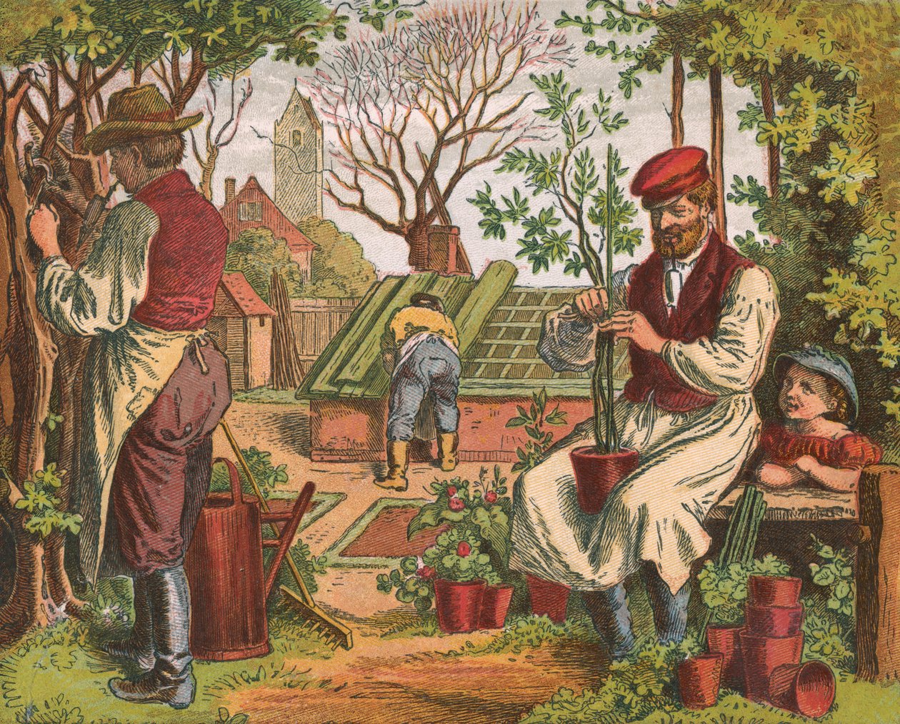बागवानी, 1871 द्वारा Oskar Pletsch