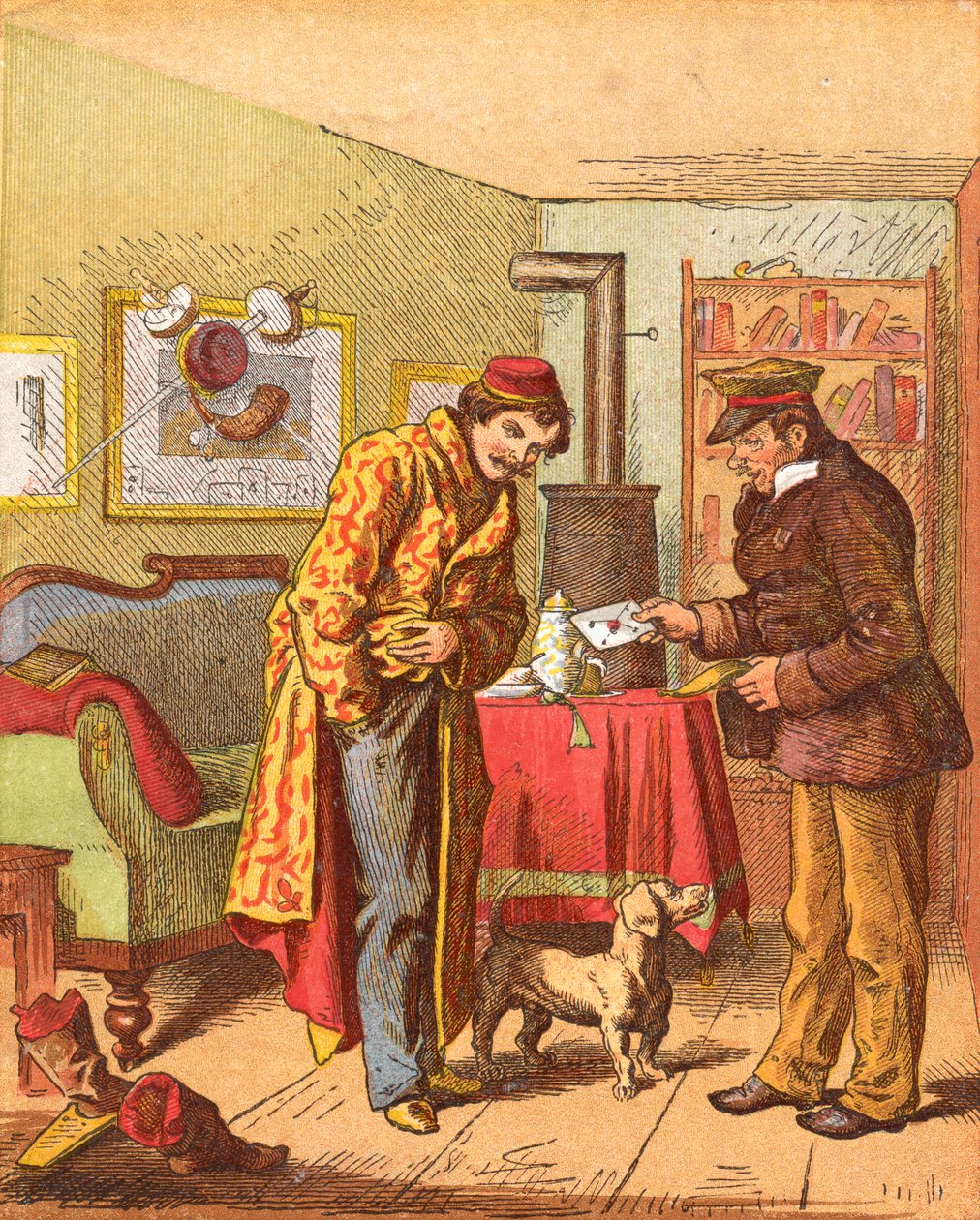 पत्र वितरण के लिए भुगतान, c1870 द्वारा Oskar Pletsch
