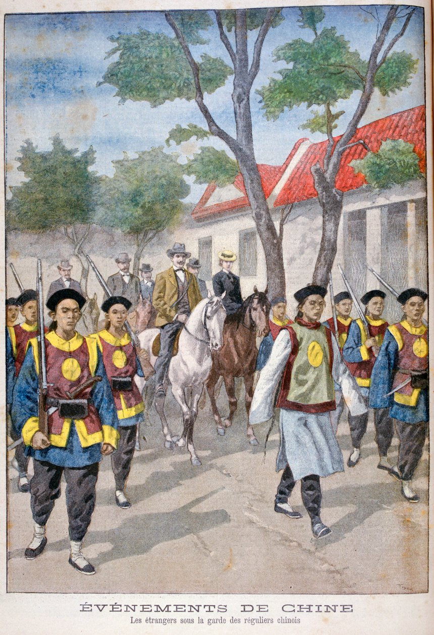 एक विदेशी, नियमित चीनी सेना, चीन, 1900 के रक्षक के तहत। द्वारा ओसवाल्डो टोफानी