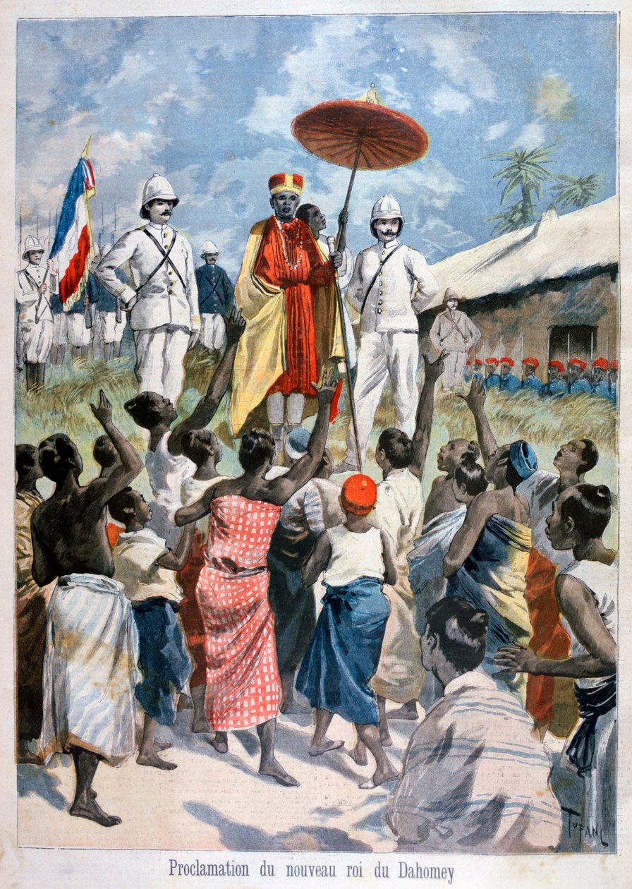1894 के डाहोमी के नए राजा की घोषणा द्वारा ओसवाल्डो टोफानी