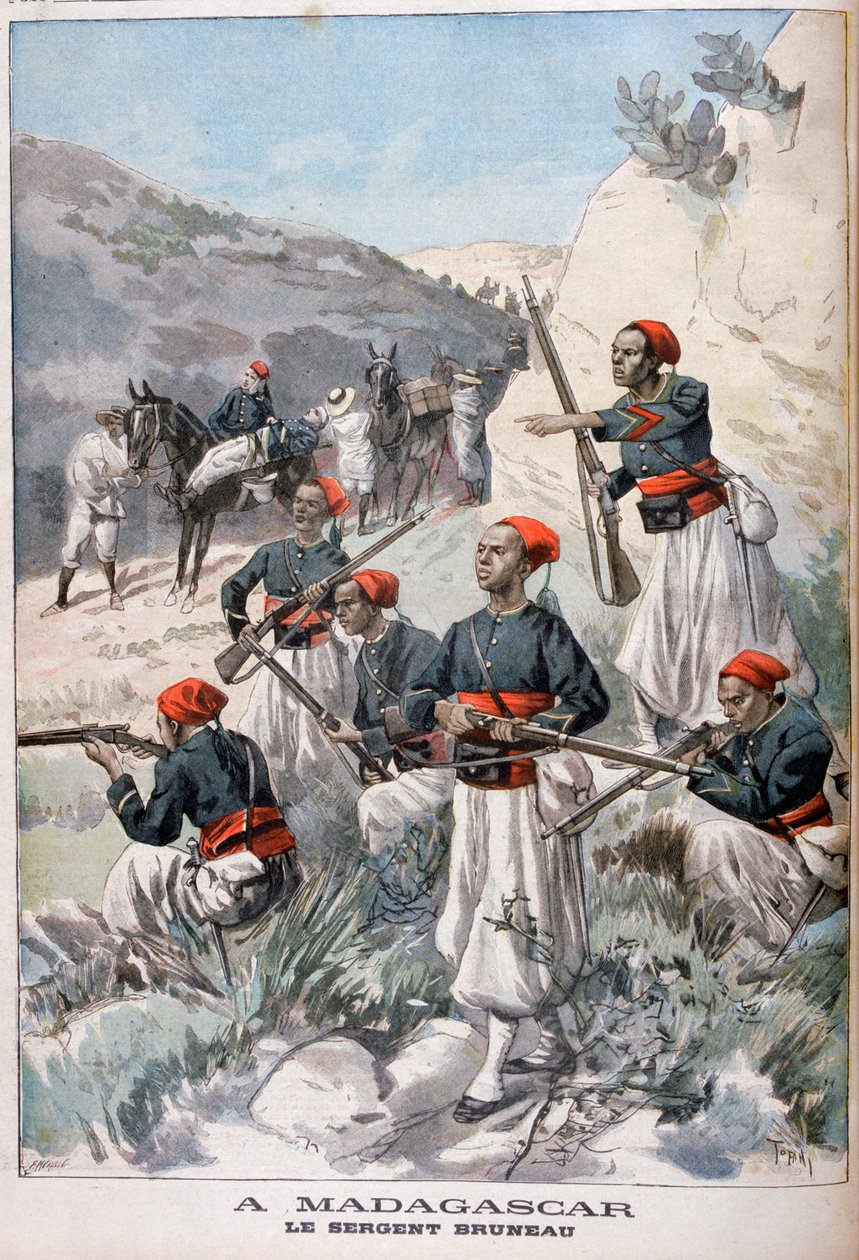 सेनेगल के सैनिक, मेडागास्कर, 1897 द्वारा ओसवाल्डो टोफानी