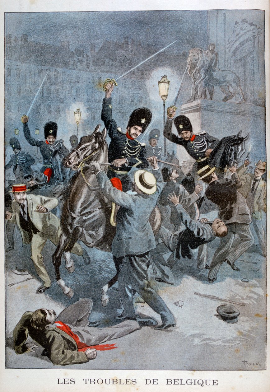 बेल्जियम में परेशानी, 1899 द्वारा ओसवाल्डो टोफानी