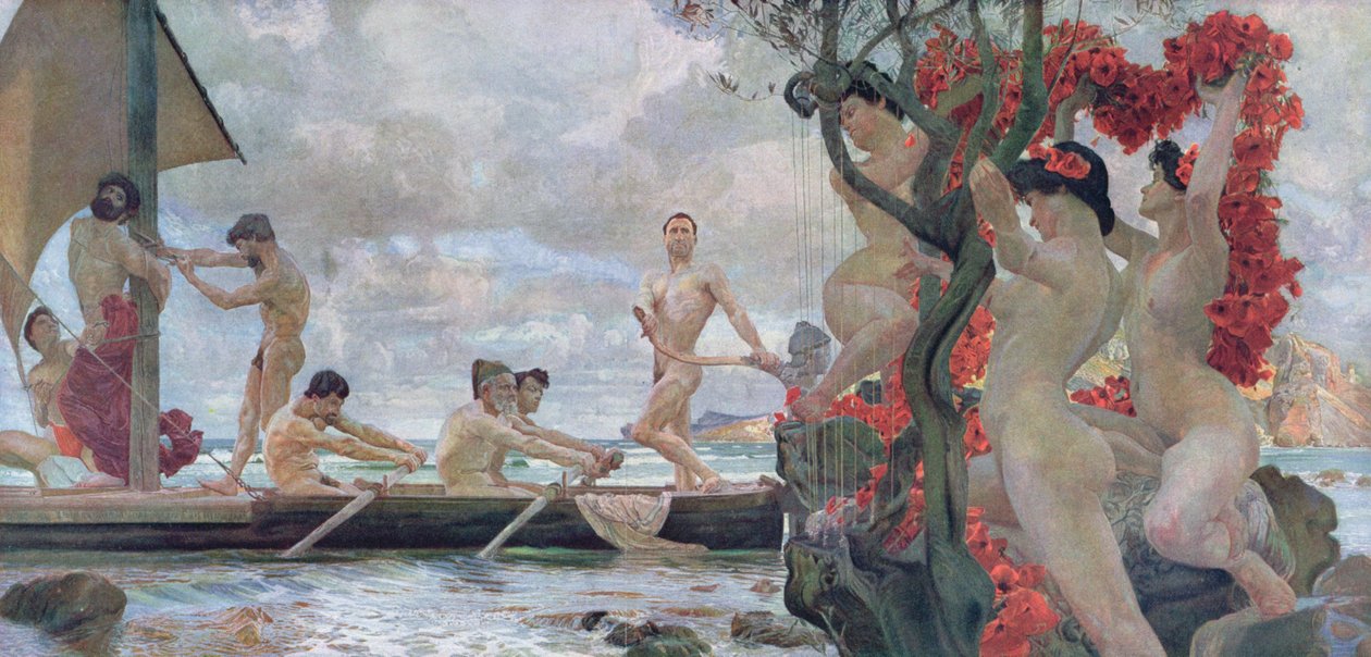 यूलिसिस और सायरन, c.1900 द्वारा ओटो ग्रीनर
