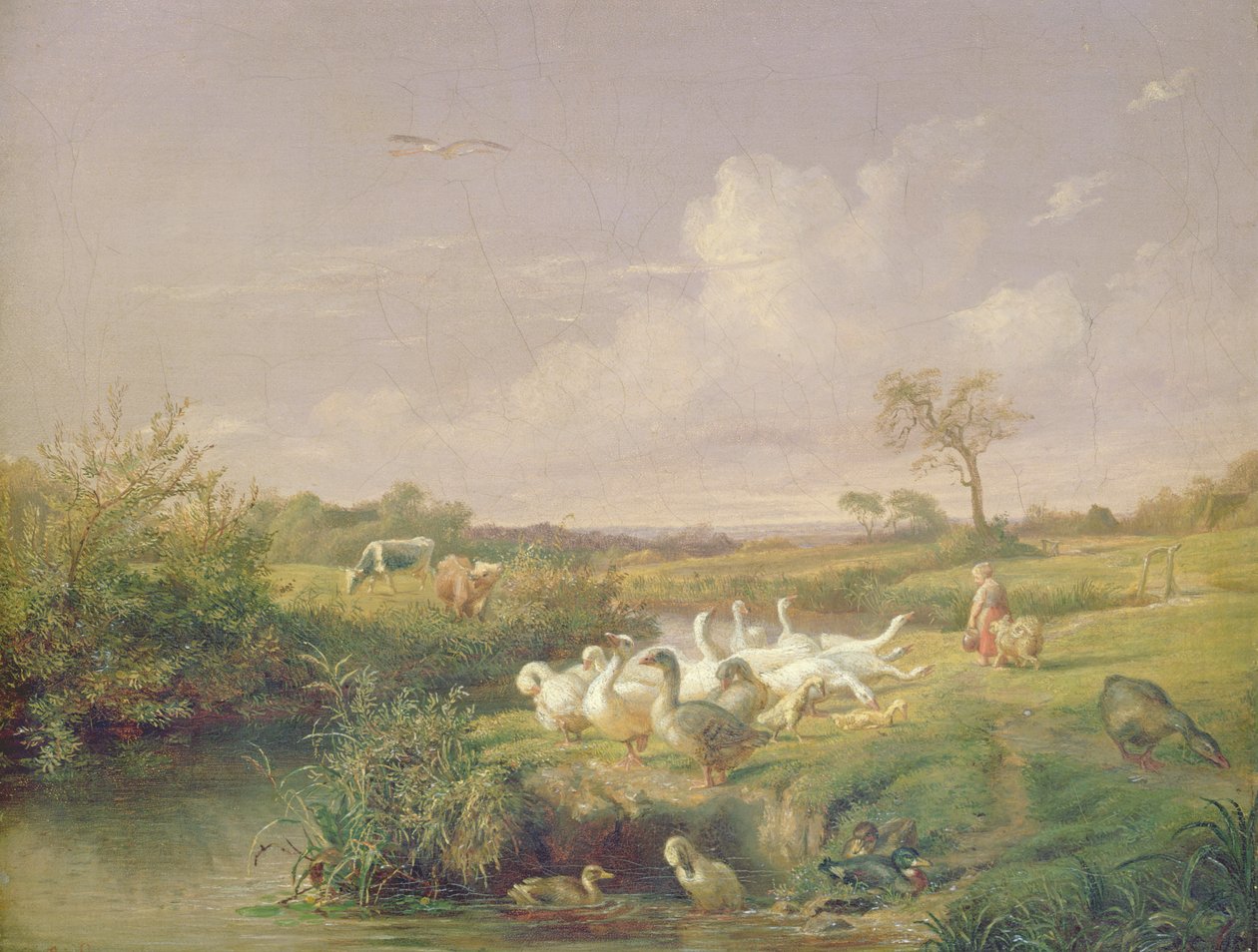 गीज़ ग्रेज़िंग, 1854 द्वारा ओटो स्पीकर