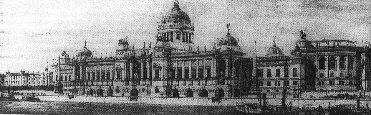 बुडापेस्ट संसद भवन (1883) के बारे में प्रतियोगिता के लिए गैर विजेता प्रविष्टि द्वारा ओटो वैगनर और पार्टनर