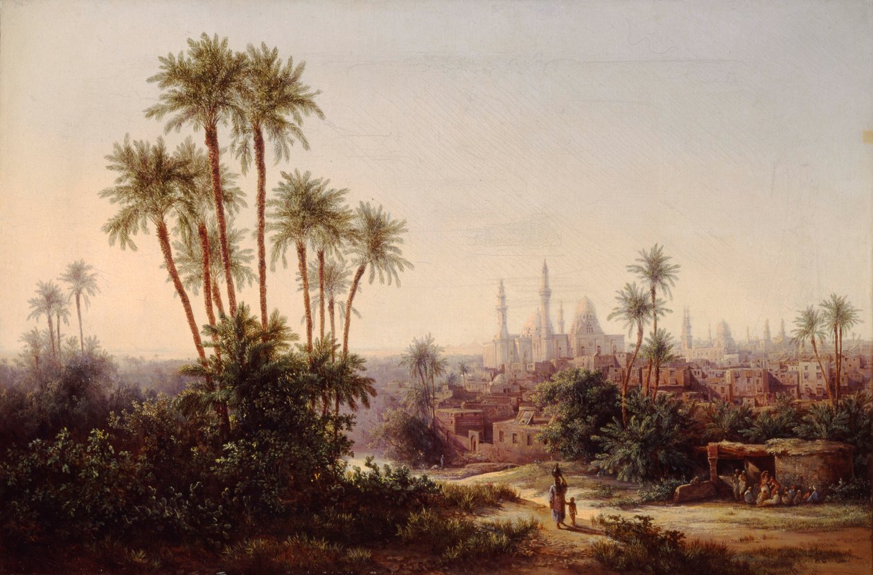 काहिरा का दृश्य, 1867। द्वारा ओटो जॉर्जी