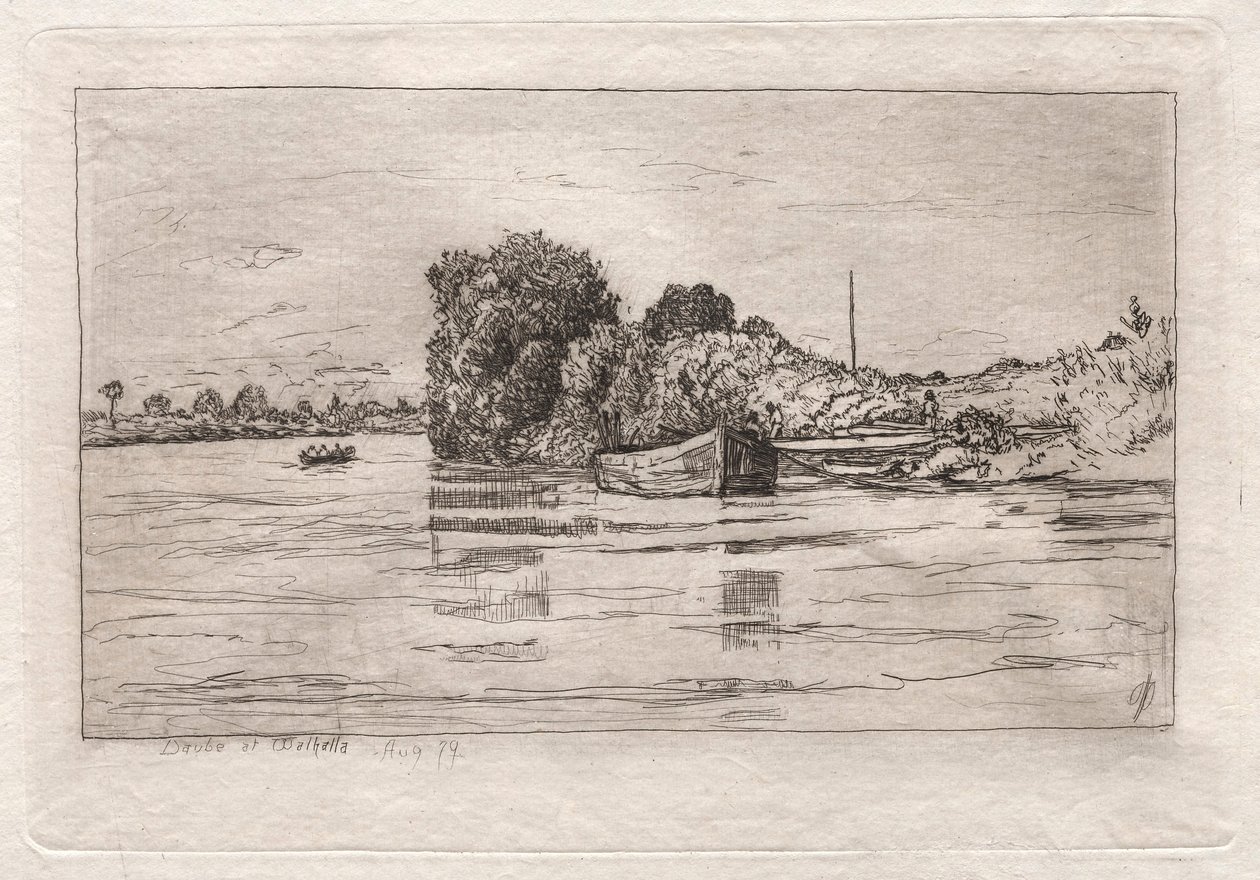 वाल्हैला में डेन्यूब, 1879। द्वारा ओटो एच. बाचेर