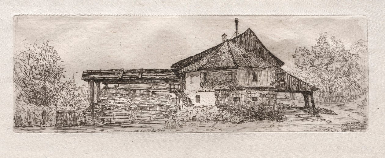 डेन्यूब पर पुराना मिल, 1879। द्वारा ओटो एच. बाचेर
