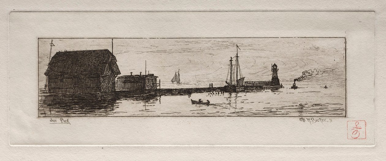 वेस्ट पियर, क्लीवलैंड, 1878। द्वारा ओटो एच. बाचेर