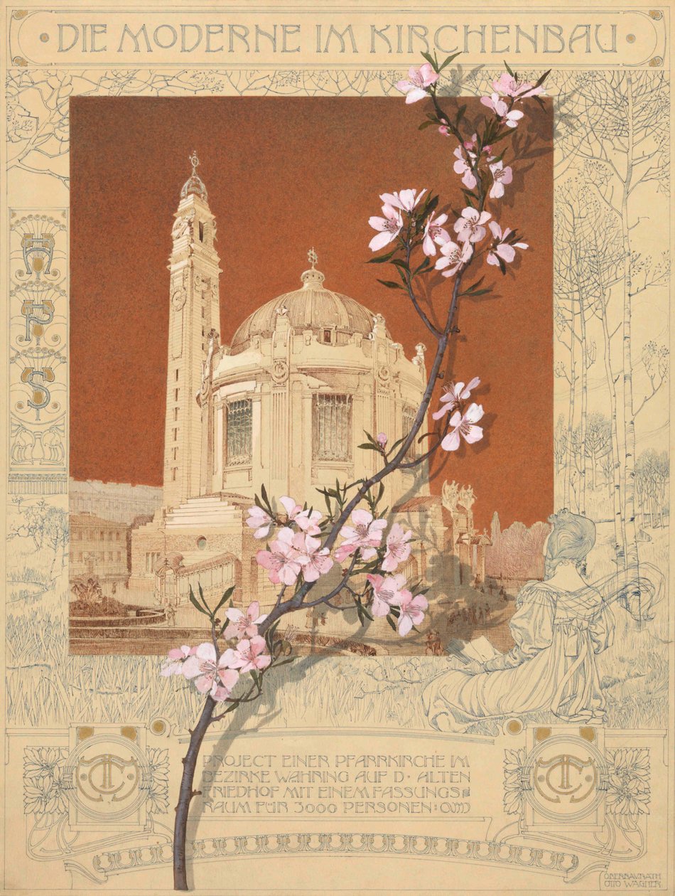 Währing, वियना, 1898-1899 में एक पैरिश चर्च। द्वारा ओटो कोलोमन वैगनर