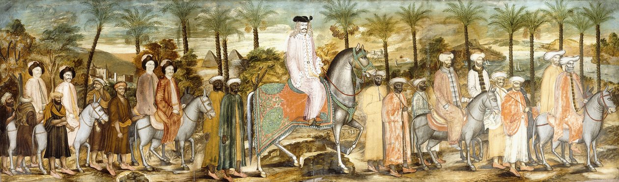 ओरिएंटल्स के जुलूस में यूरोपीय सज्जन, c.1720 द्वारा ओटोमन स्कूल