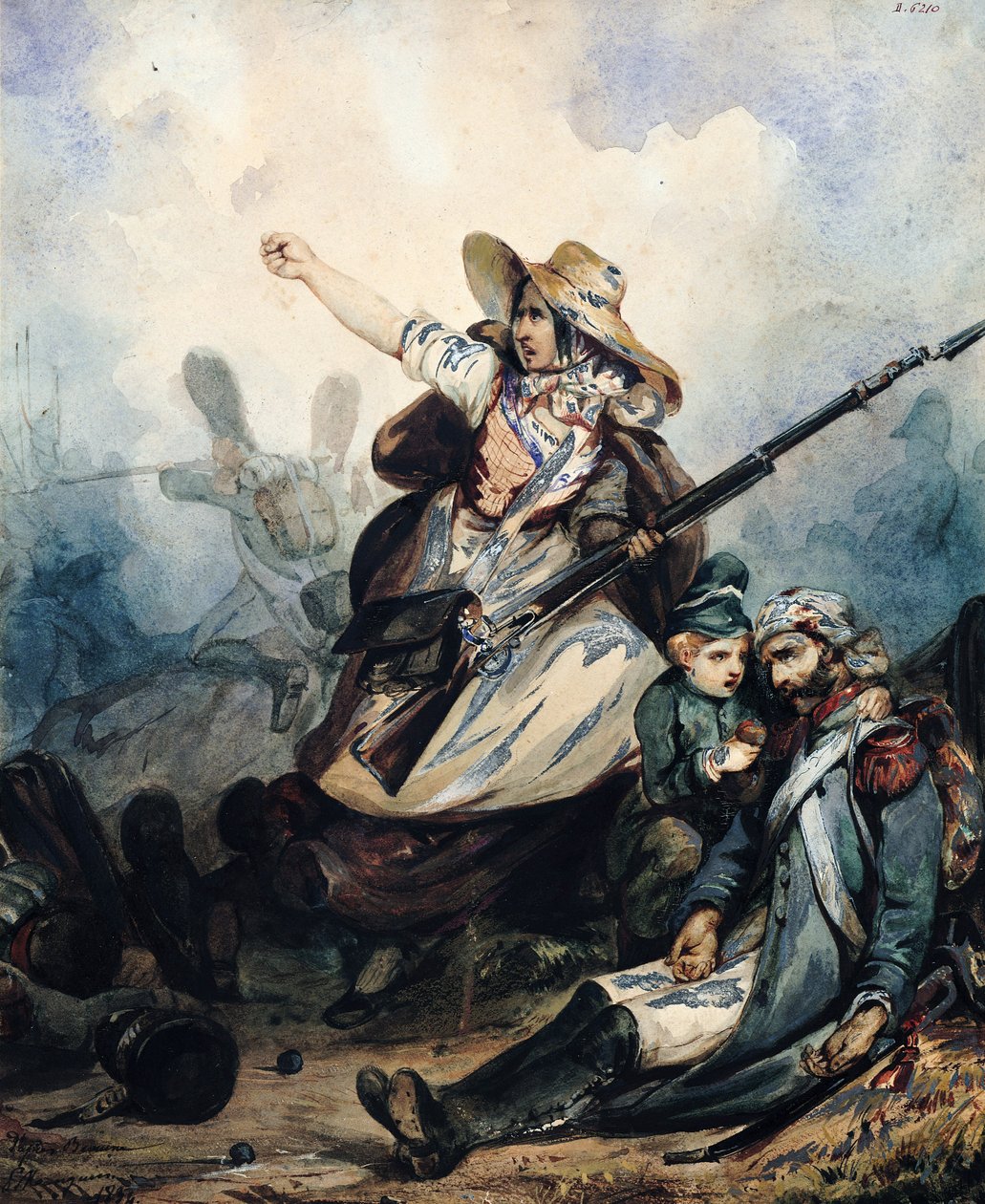 1830, 1834 में एक आड़ द्वारा पी। मंगुइन