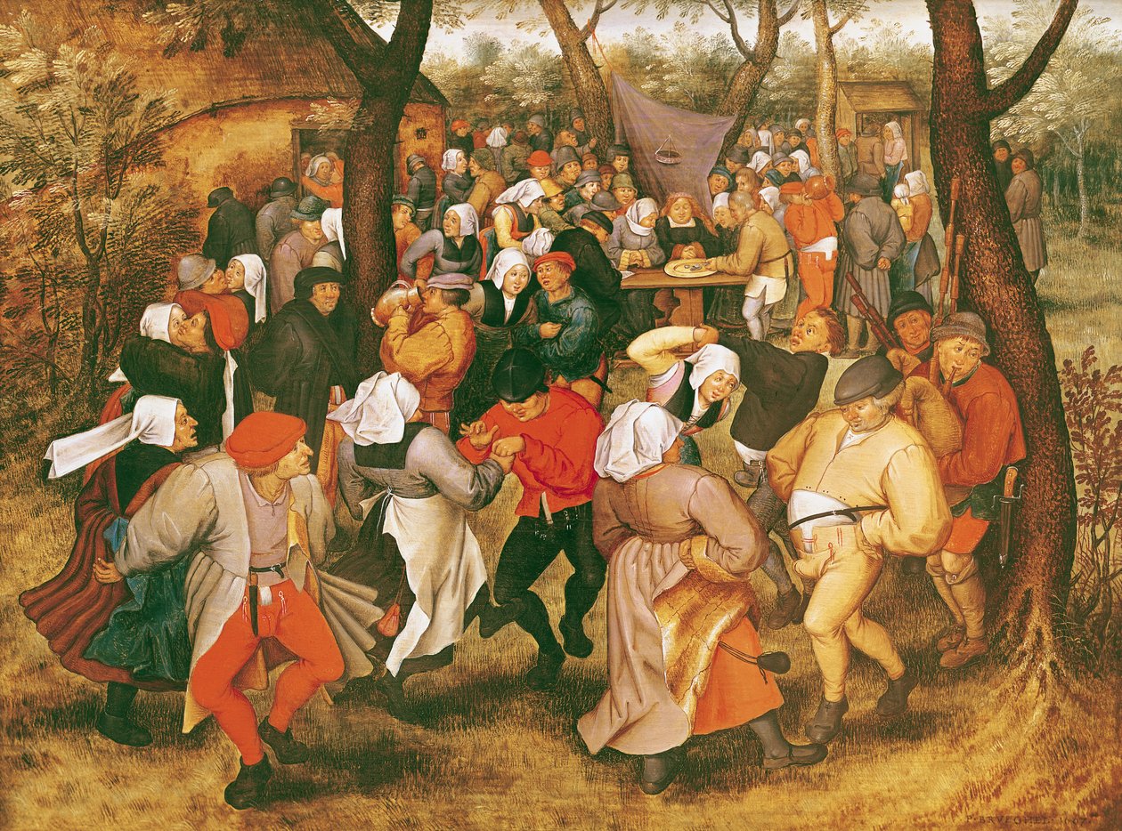 द वेडिंग डांस, 1607 द्वारा पीटर ब्रूघेल द यंगर