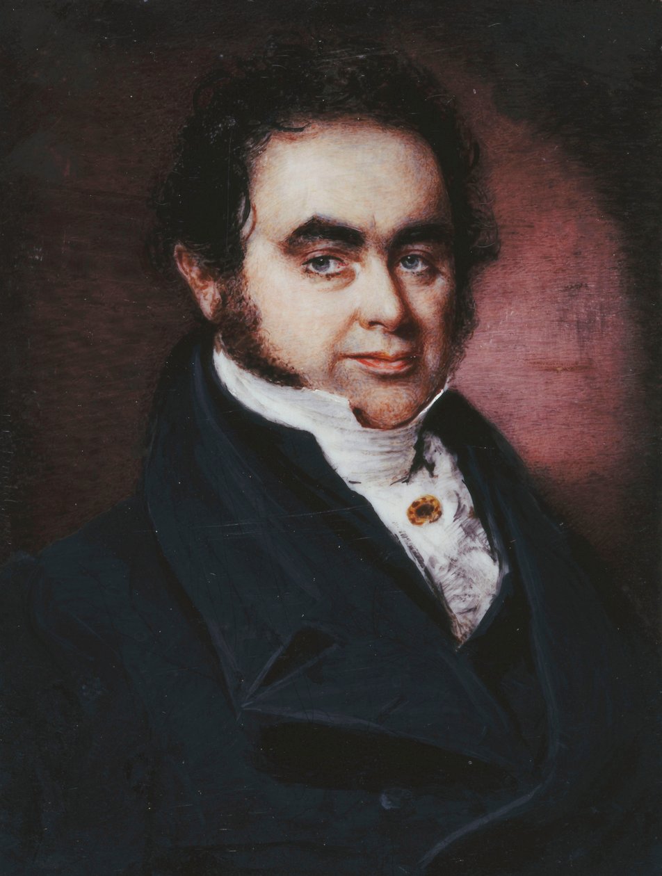 नेविगेटर के पोर्ट्रेट, जेम्स वेंडेल (1787-1834), बस्ट लेंथ एक ब्लू कोट और व्हाइट स्टॉक में द्वारा पीजी डोड