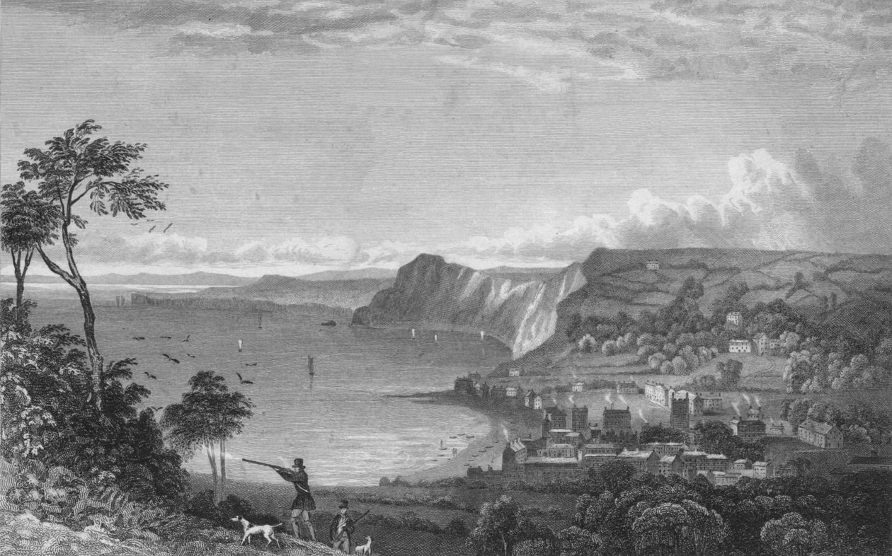 सिडमाउथ, द क्लिफ्स, टूवार्ड्स सीटोन, 1832। द्वारा पी। हीथ
