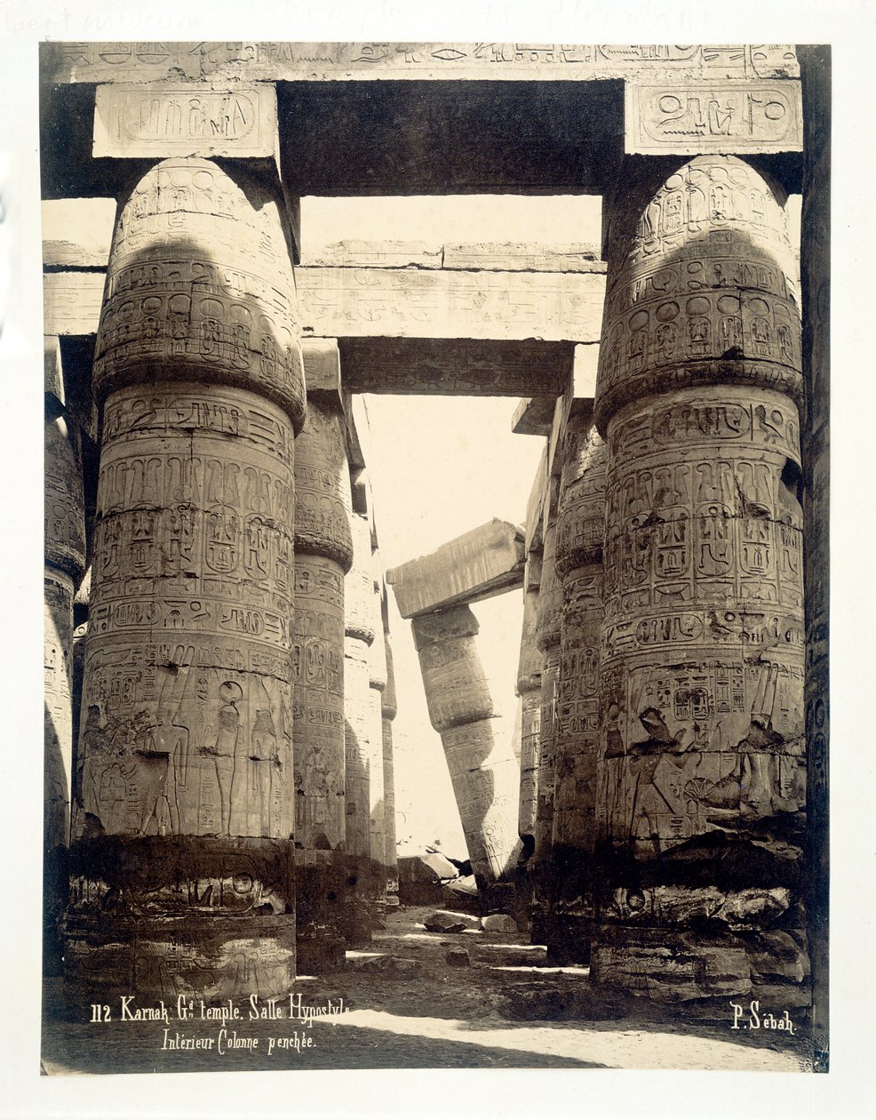 हाइपोस्टाइल हॉल, अमुन-रे का मंदिर, कर्णक, मिस्र, 1878 द्वारा पी सेबाह