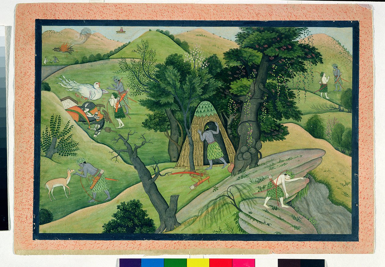 74.73 राम और लक्ष्मण, रामायण, कांगड़ा, हिमाचल प्रदेश, 1780 से सीता की खोज में भटक रहे थे द्वारा पहाड़ी स्कूल