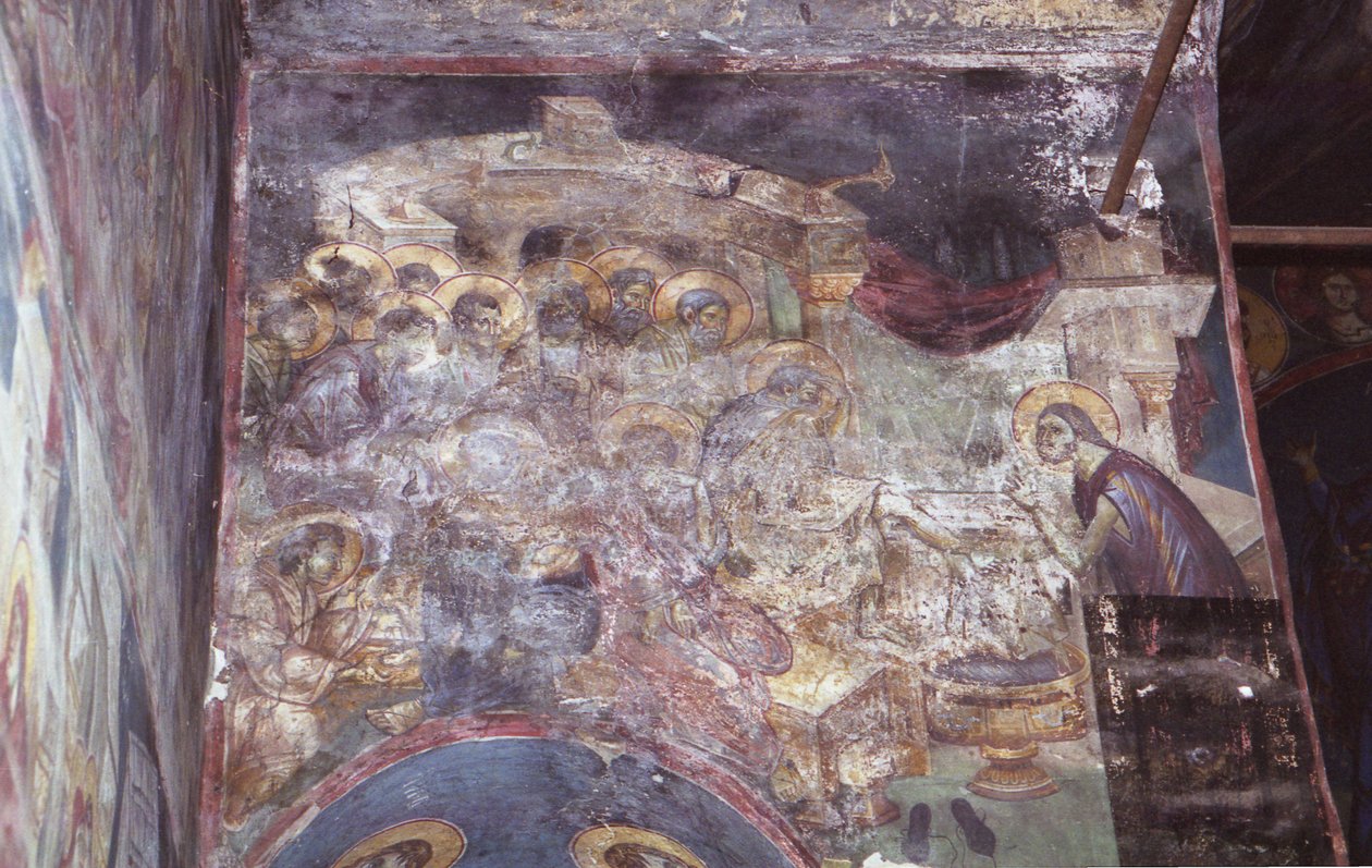Theotokos Peribleptos के चर्च में Frescos द्वारा चित्रकार माइकल एफिचियस