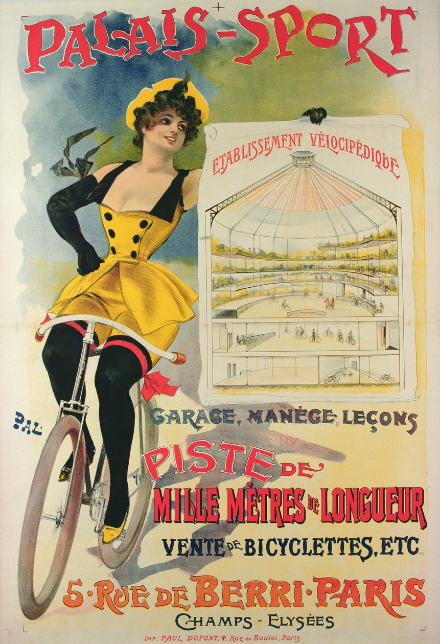 पोस्टर पेरिस में Palais-Sport का विज्ञापन, c.1895 द्वारा दोस्त