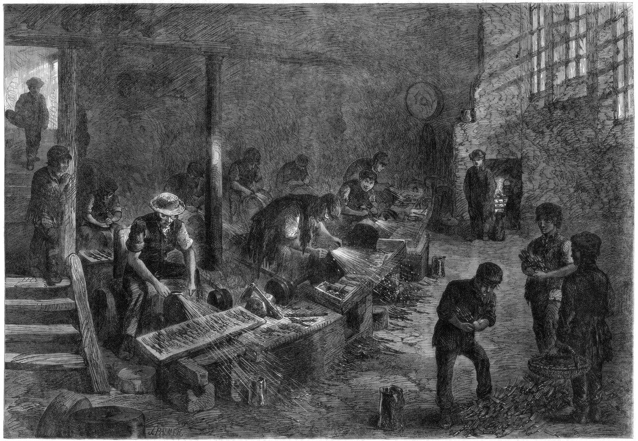 फोर्क-ग्राइंडर का हल, शेफील्ड स्टील मैन्युफैक्चरर्स, 1866। द्वारा बाज़ीगर