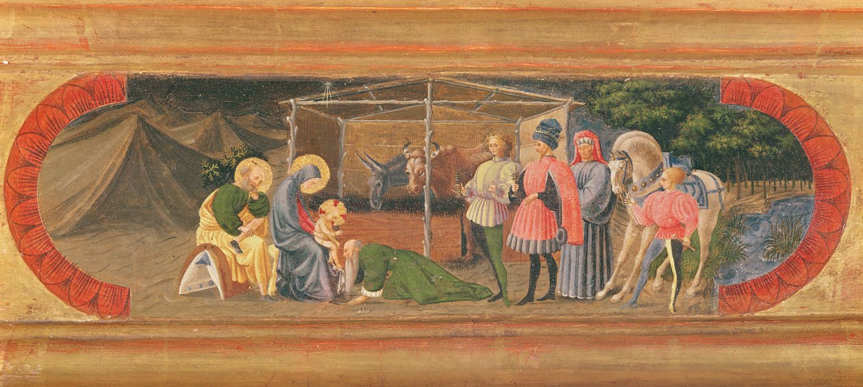मागा, 1435-40 (पैनल पर तापमान) के चित्रण को दर्शाती क्वारता प्रेडेला द्वारा पाओलो उकेलो