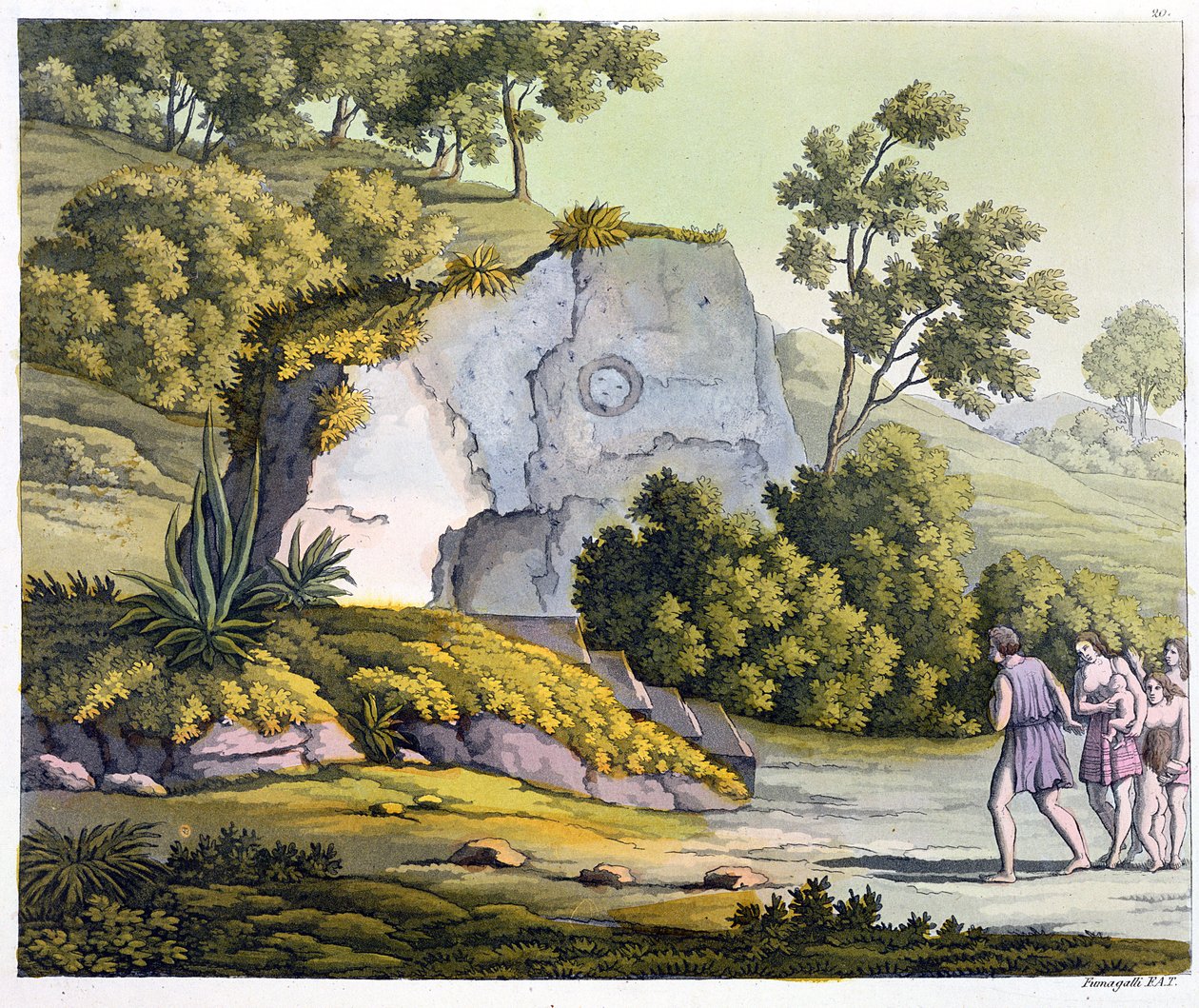 जूलस फेरेरियो द्वारा सन तीर्थ, पेरू, &39;ले कॉस्टयूम Ancien et Moderne&39;, खंड II, प्लेट 20, c.1820s-30 (रंग उत्कीर्णन) द्वारा प्रकाशित द्वारा पाओलो फुमगल्ली