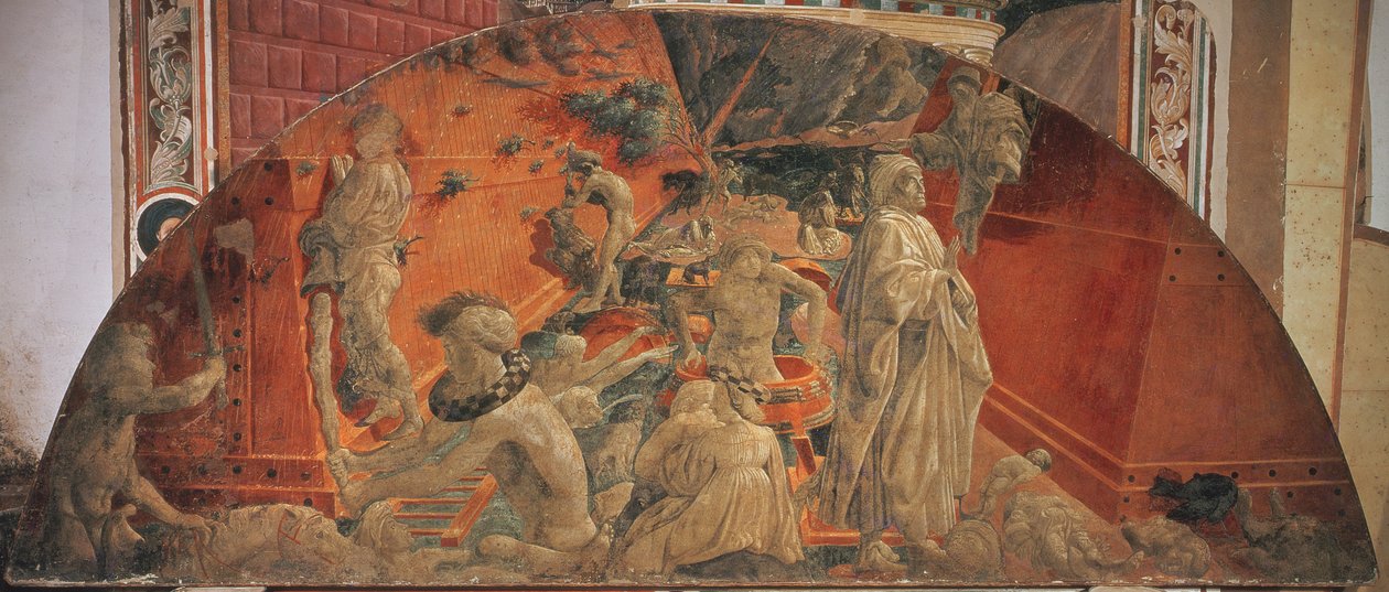 बाढ़ और जल का उपसर्ग, 1447-48 (कैनवास पर स्थानांतरित फ्रेस्को) (123194 और 123195 भी देखें) द्वारा पाओलो उकेलो
