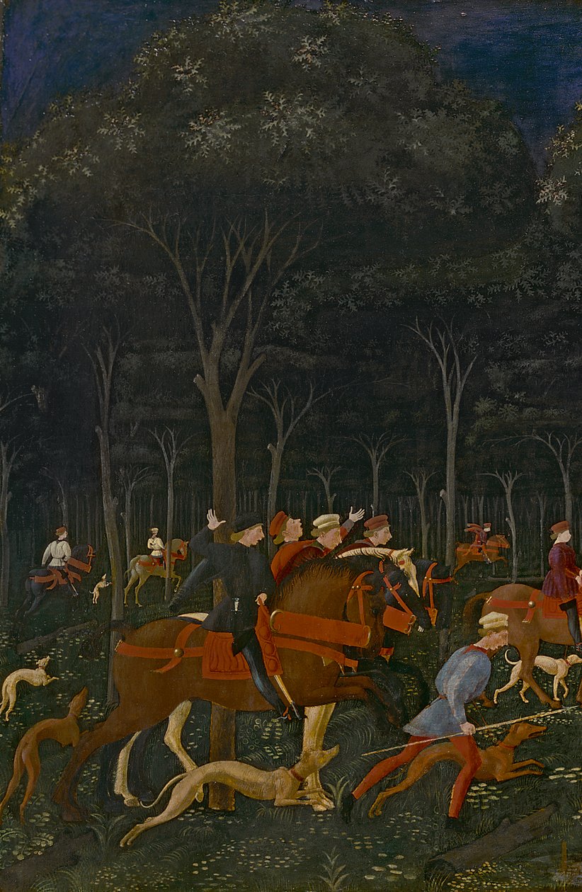 द हंट इन वन, c.1465-70 द्वारा पाओलो उकेलो