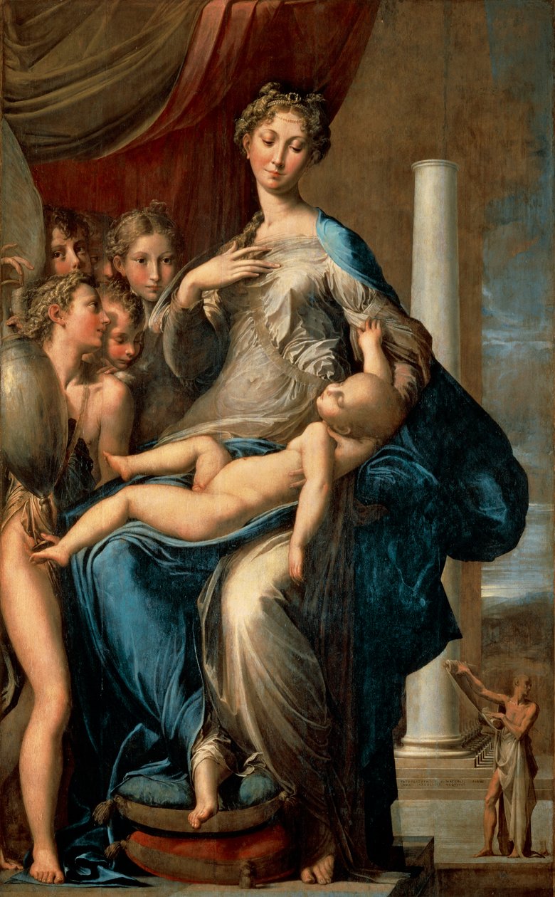 लंबे गर्दन के साथ मैडोना, 1534-40 द्वारा Parmigianino