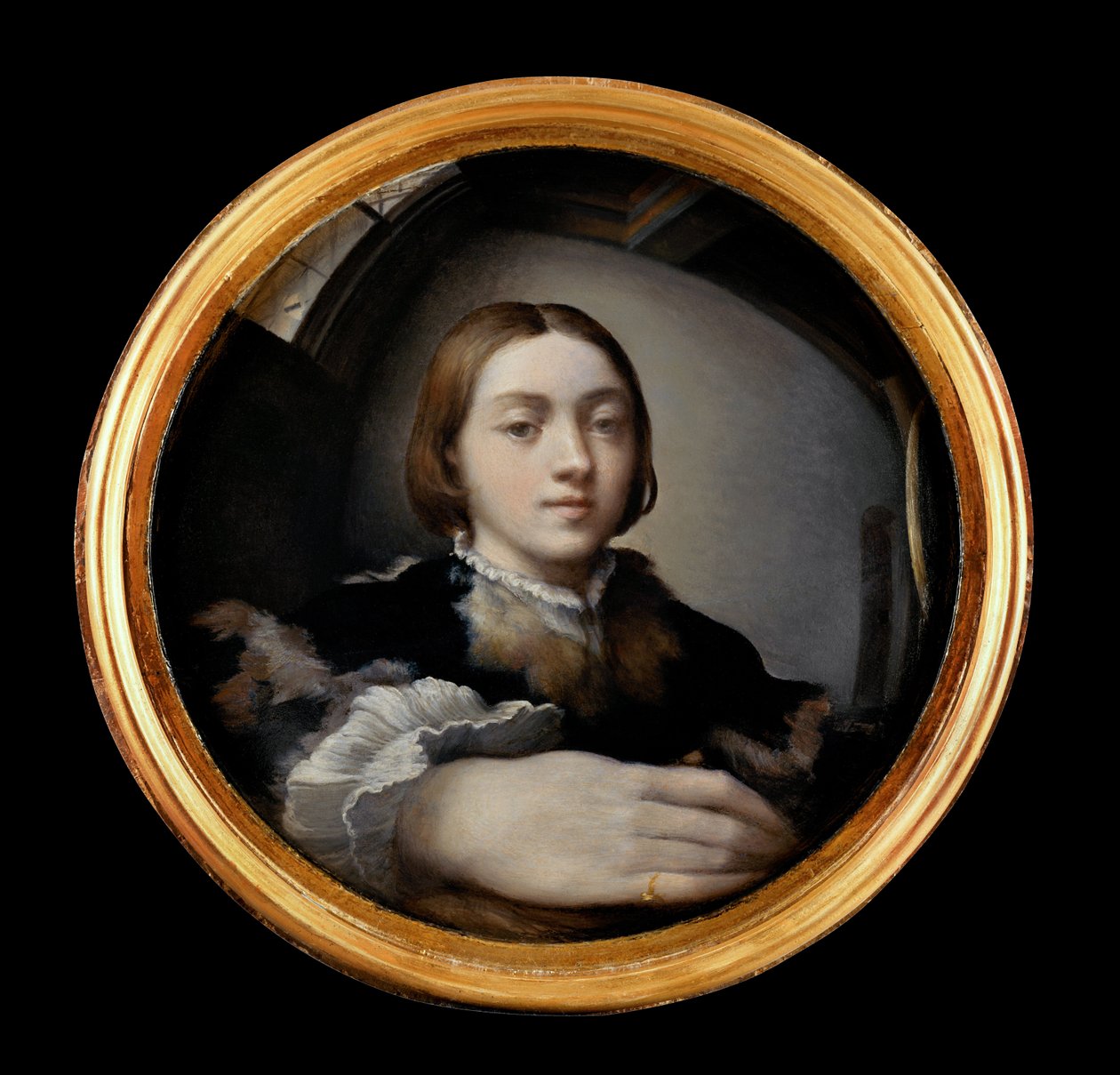मिरर में सेल्फ पोर्ट्रेट द्वारा Parmigianino