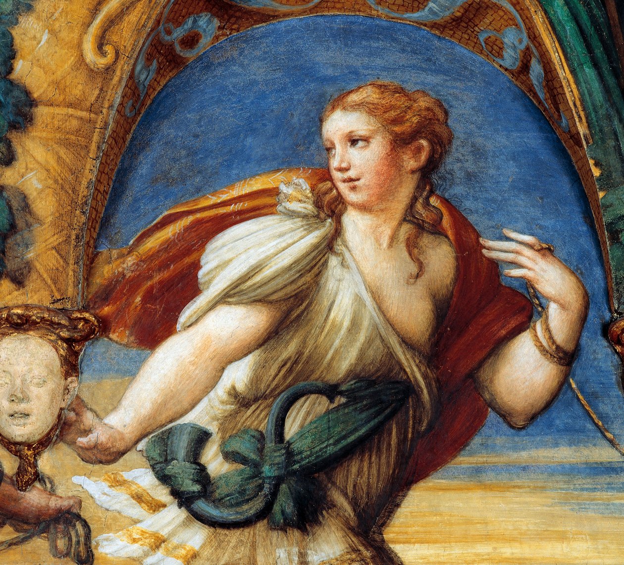 मिथ ऑफ डायना और एक्टन से, लगभग स्त्रैण विशेषताओं के साथ Actaeon, लगभग द्वारा Parmigianino