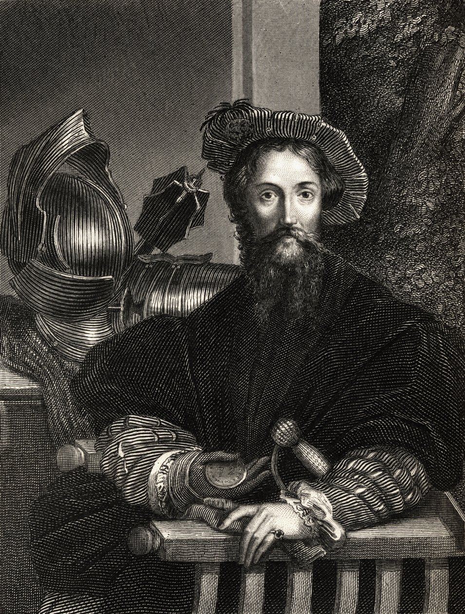 क्रिस्टोफर कोलंबस (1451-1506) (उत्कीर्णन) द्वारा Parmigianino