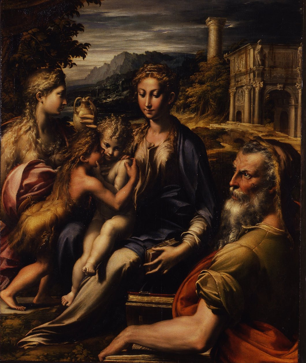 मैडोना और चाइल्ड विथ सेंट मैडोना डी सैन ज़ैकारिया, सी। 1535 द्वारा Parmigianino