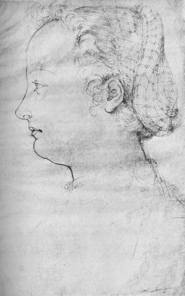 पोर्ट्रेट ऑफ़ अ लेडी, 16 वीं शताब्दी, 1923 द्वारा Parmigianino