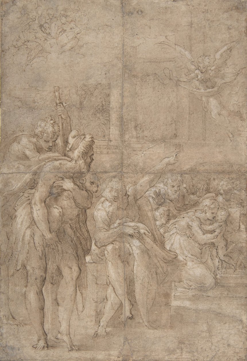 चरवाहों की आराधना, 1524-27। द्वारा Parmigianino