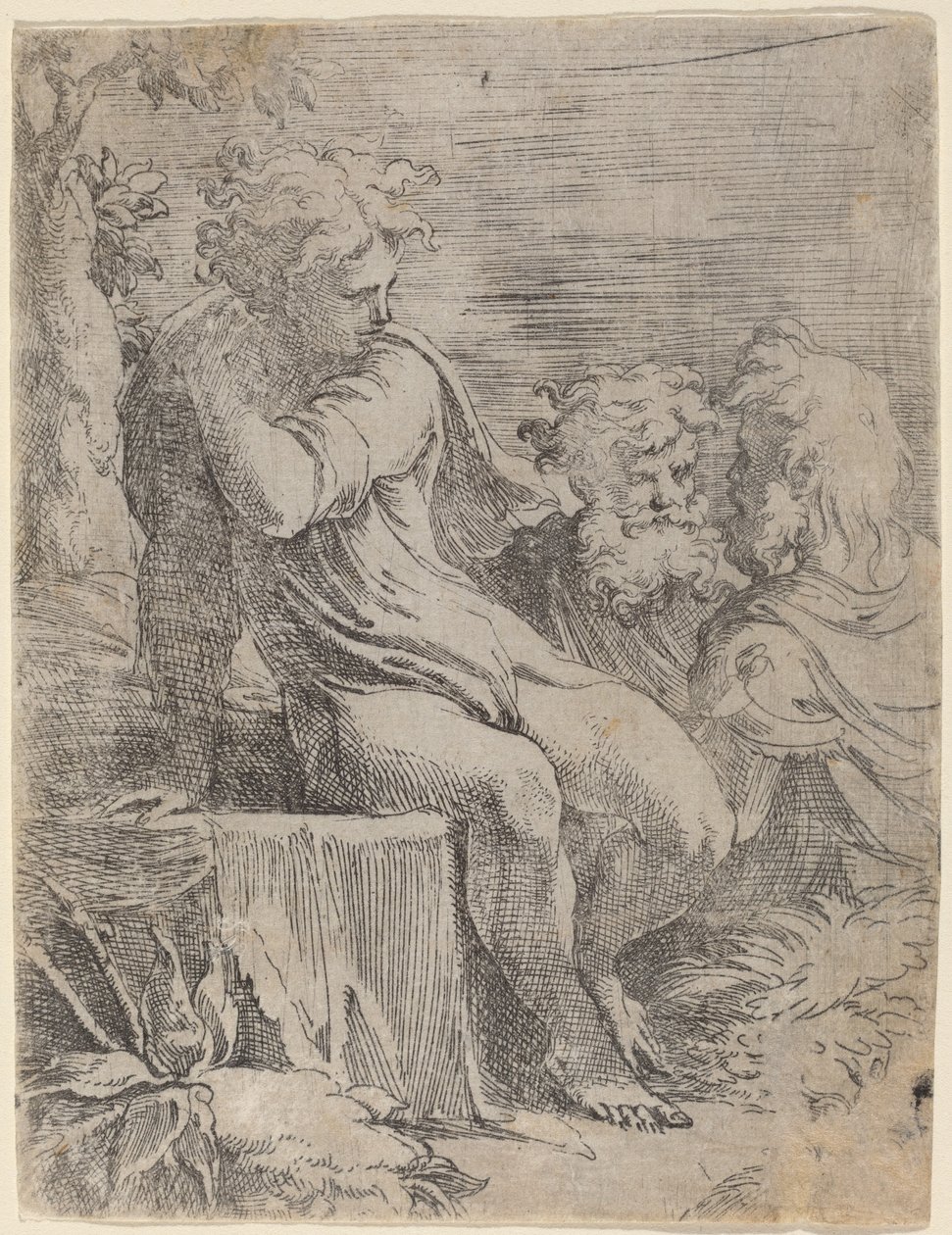 लड़का और दो बूढ़े द्वारा Parmigianino