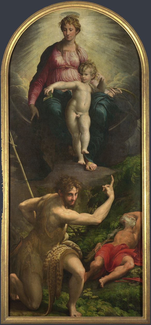 द मैडोना एंड चाइल्ड विद सेंट्स जॉन द बैपटिस्ट और जेरोम, 1527 द्वारा Parmigianino